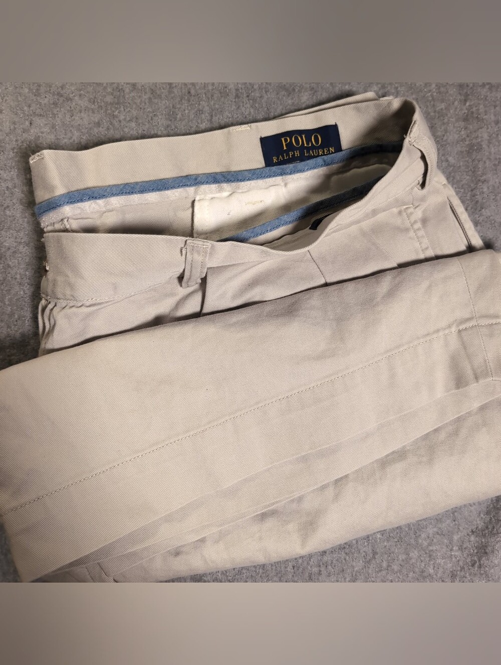 Polo Ralph Lauren Tan Pleated Chino Shorts Mens Size 42 Vintage